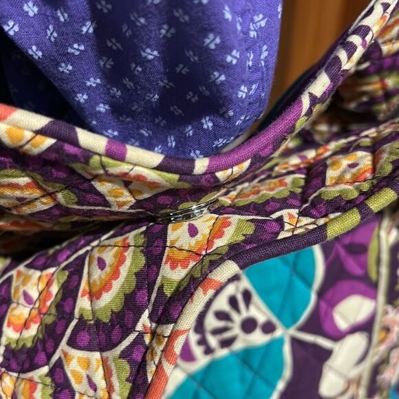 Vera Bradley Retired Plum Crazy Shoulder Bag Tote - Picture 2 of 10